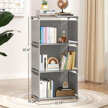 6 Layer Portable Bookshelf, Closet Organizer, Freestanding Wardrobe Shelf With Backboards, Multifunctional DIY Cube Storage Solution For Bedroom, Living Room, Office - Maximizes Space