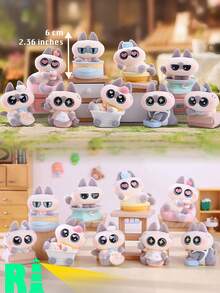 1pc Random Style Siamese Cat Anime Model, PVC Material Figurine, Exquisite Gift For Anime Fans, Perfect For Office Desk Decor - Yellow - View 12