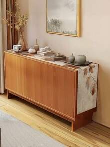 1 pieza Camino de mesa con rama de arce otoñal y pequeños frutos - Mantel de poliéster con inspiración vintage con diseño realista de hojas y frutos de otoño, perfecto para reuniones festivas y decoración diaria de la mesa, decoración de mesa - 13x35.4/47.2/63/72/78.7 pulgadas