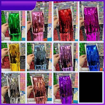 1/3/5/10 قطع ستائر معدنية ملونة لديكورات الحفلات لعيد الميلاد والزفاف والذكرى السنوية وحفلات العزوبية وجدار الصور والمناسبات وعيد الميلاد ورأس السنة