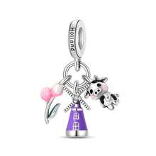 1Count DIY National Landmark And Pet Three Pieces Pendant; Beijing Panda CHINA Love, Australia Sydney Koala, Dutch Windmill Tulip, London Big Ben, Taj Mahal, Japanese Attractions, Greek Temples, Etc., Make Perfect Pandala Bracelets Essential Accessories; Gifts For Christmas, Tourist Vacations, Halloween, Etc - Multicolor - View 13