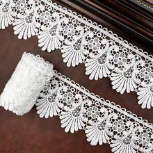 Viền ren tinh tế Baroque cổ điển rỗng rộng 3,74in - Trang trí ruy băng satin thêu tinh xảo, thanh lịch, 5/3/1 yard để may, quần áo tự làm, rèm cửa, đồ bọc, trang trí nhà cửa - trắng - Xem 8