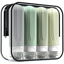 Travel Essential 4-Piece Silicone Bottle Set, TSA Approved 3oz Leak Proof Travel Containers For Toiletries, Refillable Squeezable Liquid Bottles For Shampoo Conditioner Lotion, Perfect Stocking Stuffers For Adults Christmas Gift Idea, Versatile Travel Accessories And Vacation Essentials For Women, Makeup Bag Organizer And Skin Care Solution, Cruise Essentials And Bathroom Essentials Set, Travel Containers With Perfume Refillable Bottle And Spray Bottle, Complete Travel Bottle Set For Nail Supplies And Hair Stuff, Hand Sanitizer Case And Soap Dispenser For Bathroom, Decorative Toothbrush Holder And Bathroom Decor Accessories, Multi-Purpose Soap Dispenser For Home And Travel Use, Ideal Christmas Bathroom Gift Set And Daily Skin Care Companion This Is A Perfect Gift For Mother's Day, Christmas, Valentine's Day, Gifts For Mothers, Friends, Teachers, Partners, Travel Essentials - 彩色 - 查看 17