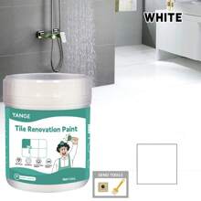 Geruchsarmer Badewannen- und Fliesenlack, Renovierungsset für weiße Badewannen und Fliesen, Halbfestes Renovierungsset für Küche, Spüle, Fiberglas