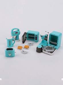 迷你厨房玩具套装 - 可爱的桌面烹饪用具装饰，适合房间装饰、娃娃屋场景、微缩模型展示和美学摄影 | 青少年和朋友的创意收藏礼物（需自行组装 - 款式随机）