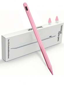 1pc Universal Capacitive Touch Screen Stylus Pen For Smartphones & Tablets, No Wireless Connection Needed, USB Rechargeable, Magnetic Alloy Material, Compatible With Apple//IOS/Android/Windows/IPad Pro Air Mini Tablets & Smartphones, Compatible With Apple Tablets Updated After 2018