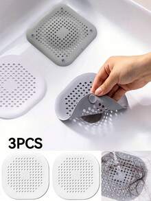 1/3/5 Stücke Haarfilter, Spülbeckenfilter, Badewannen-/Duschablauf-Stöpsel, Silikon-Küchenabfluss, Badezimmer-Accessoires, Küchen-Accessoires, Haushalts-Silikonfilterabdeckung, Spritzschutz-Ablaufschutz für Dusche und Küchenspüle, Haushalts-Spülbeckensieb, Badezimmer-Ablaufsieb