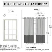 Cortinas Blackout para Recamara con Aislamiento Térmico, Cortinas para Sala 100% Poliéster Tela, Reducción de Ruido, Suave Cortinas con Bolsillo para Barra, 2 Paneles, 132 x 213.3 cm - Negro - Ver 8