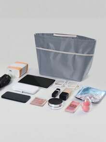 1 pezzo Borsa interna divisibile, borsa inseribile impermeabile per borse a mano - Utilizzata per l'organizzazione e lo stoccaggio di cosmetici e articoli da toeletta - Organizer da viaggio versatile
