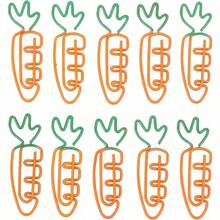 Pssopp Carrot Paper Clips, 100Pcs Metal, Multicolored, 1.5 Inches, Novelty