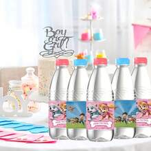 Paw Patrol 10张汪汪队立大功水瓶标签生日装饰狗狗防水贴纸儿童女孩男孩派对用品礼物玩具，适用于万圣节、婚礼宴会、圣诞派对、生日派对装饰 - 彩色 - 查看 3