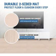 Tapete para Ejercicio 12, 24, 48 y 120 SQFT, Piso para Gym, Tapete Foamy, Tapete Gym Grueso, Tatami para Piso, Tapete Ejercicio Grueso, Tapete de Espuma EVA para Gimnasio y Hogar - I. 24 pies cuadrados (24 azulejos) - Madera de nogal oscuro - Ver 11