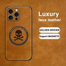 Funda de piel sintética de alta gama para móviles. Compatible con phone 14/15, 11, 12, 12 Pro, 12 Plus, 13, 13 Plus, 13 Pro Max, 14, 14 Pro, 14 Pro Max, 14 Plus, 15, 15 Pro, 15 Plus, 15 Plus, 16, 16 Pro, 16 Plus y 16 Pro Max. Algunos modelos admiten imán. Compatible con soporte para coche. Resistente y de alta calidad. - Marrón claro-1 - Ver 1