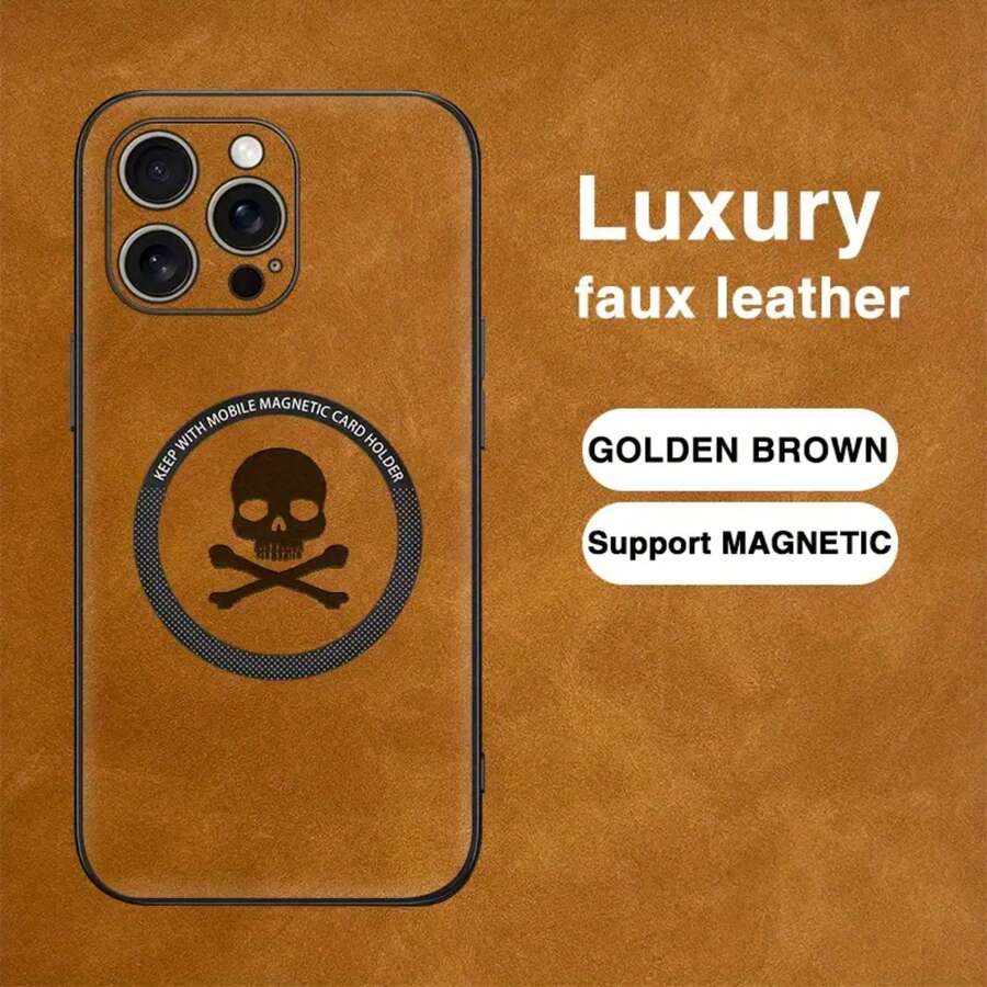Funda de piel sintética de alta gama para móviles. Compatible con phone 14/15, 11, 12, 12 Pro, 12 Plus, 13, 13 Plus, 13 Pro Max, 14, 14 Pro, 14 Pro Max, 14 Plus, 15, 15 Pro, 15 Plus, 15 Plus, 16, 16 Pro, 16 Plus y 16 Pro Max. Algunos modelos admiten imán. Compatible con soporte para coche. Resistente y de alta calidad. - Marrón claro-1 - Ver 1