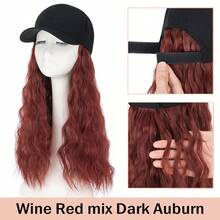 16inch/40cm Adjustable Baseball Cap Hat With Long Wavy Curly Hair Wig Synthetic Hairpiece Corn Wave Curly Hair Extensions For Women Daily Wear, Easy To Put On And Take Off, Natural Looking, Soft And Breathable, Perfect For Casual Outings And Sports Events Halloween Xmas Party - 彩色 - 查看 21
