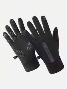 1 par de luvas térmicas de inverno com forro - Luvas de ciclismo femininas à prova de vento, resistentes ao frio e antiderrapantes, ideais para atividades ao ar livre - Isoladas, impermeáveis e compatíveis com smartphones com tela sensível ao toque.