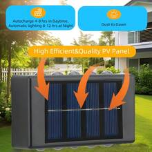 1/2 đèn tường năng lượng mặt trời 10 đèn LED, ánh sáng ấm/trắng, pin Ni-MH an toàn, đèn ngủ có cảm biến ánh sáng, đèn trang trí sân vườn ngoài trời, đèn đường sân vườn, đèn hành lang ngoài trời và đèn bàn trong nhà, đồ trang trí Giáng sinh, đồ trang trí Halloween, quà tặng trở lại trường - Đèn tường 10LED - Xem 10