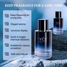 YCZ Midnight Ocean Men's Cologne, 1.7 Fl. Oz. A Long-Lasting Men's Cologne. Featuring A Deep Purple Bottle Design, It Makes An Ideal Gift For The Gentleman. This Men's Pheromone-Infused Cologne Features Notes Of Lemon And Mint; Its Long-Lasting Scent Makes It Perfect For Dates And Everyday Use, And It's Also An Excellent Choice For A Valentine's Day Gift. - 木質香調 - 查看 3