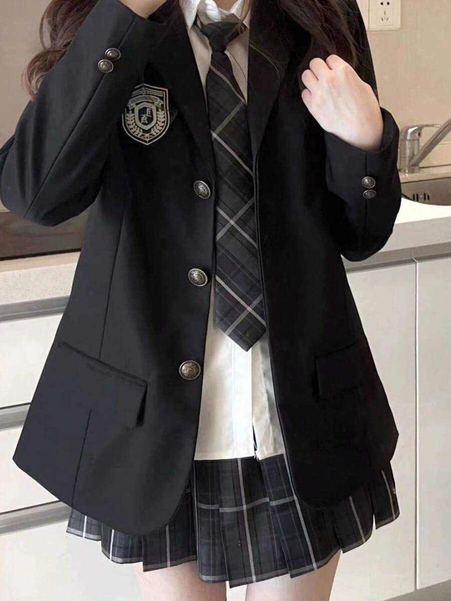 Women Lightweight Blazers - Black - View 1