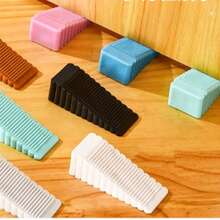 1pc Silicone Door Stopper, Flexible Rubber Door Stop For Indoor Outdoor Use, Prevents Door Damage And Floor Scratching, Easy To Install Without Tools Required, Durable Weather Resistant Long Lasting Material, Ideal For Home Office Hotel School Use, Keeps Your Space Quiet (Random Color) - 隨機顏色 - 查看 2