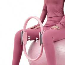 1pc Plain Pilates Ring, Yoga Resistance Circle, Magic Hoop, Fitness Equipment. May Have Lint Issue Due To Material.