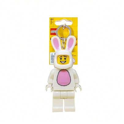 LEGO Building Blocks Character Series - Glow-In-The-Dark Rabbit Keychain KE73H