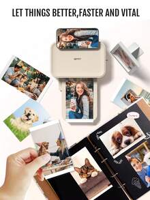 HPRT 4x6 Photo Printer CP4100 – Wireless Wi-Fi, Portable & Instant Print With 20 Sheets & 1 Ribbon, AR Video Printing For IPhone & Android – Perfect Christmas Gift - 美規A型插(110-127V) - 查看 6