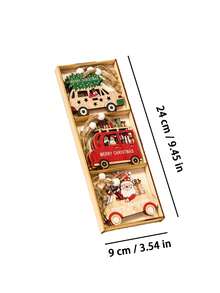 9 pièces/1 set Pendentifs de Noël en bois peints, décorations de Noël, décorations d'hiver pour la maison et célébrations festives, ornements pour sapin de Noël, petits pendentifs, combinaison de pendentifs de poupée de Noël rétro, petits pendentifs, accessoires de décoration d'ambiance festive pour les activités de Noël, décoration de pièce