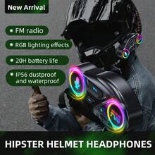 Y13 Motorcycle Bluetooth Helmet Headset Wireless Motorbike Hands-Free Call Speaker Kit Music Player Waterproof Cycling Earphone With Ambient Light
