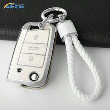 TPU汽車鑰匙保護套 適用於 Tiguan、Golf 7、Touran、Touareg、Octavia - 大眾B款 - 查看 4