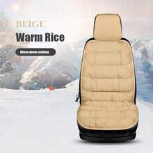 1 件装汽车坐垫，毛绒单件带靠背，厚毛绒保暖汽车座垫，冬季通用 - 均碼 - 查看 15