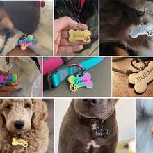 Placa de identificação personalizada para animais de estimação, placa de identificação personalizada para cães, placa de identificação gravada personalizada para cães, placa de identificação personalizada para gatos, placa de identificação personalizada para animais de estimação, placa de identificação personalizada para cães com nome e texto, presente para o Dia das Mães, presente para o Dia dos Pais, presente de aniversário, presente para animais de estimação, presente de aniversário para cães, presente para amantes de cães, presente para mãe/pai, presente para ela/namorada - Multicolorido - Ver 4