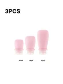 30毫升/60毫升/90毫升硅胶旅行瓶套装，可重复灌装防漏旅行容器，适用于乳液、洗发水、护发素、化妆品等，适合浴室、宿舍使用，3种颜色可选 - 彩色 - 查看 12