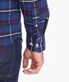 Flannel Long Sleeve Button Down Shirthalloween - Dark Blue - View 2