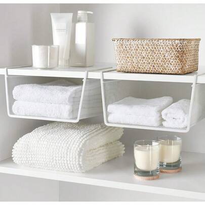 ARISE - Cesta Colgante Multifuncional para Baldas – Organizador de Cocina, Baño, Despensa y Lavandería, Fácil Instalación, Ahorra Espacio 24.5*25*14 cm