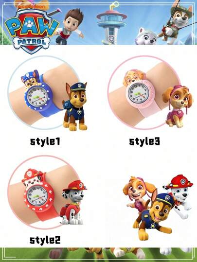 Paw Patrol 1 Piece Of Dog Patrol Waterproof Watch, Cute Pop Ring Watch, Cartoon Watch, Birthday Gift For Friends And Classmates, Rental Number, Party Atmosphere Decoration, Perfect Party Decoration, Home Decoration Ornament, Perfect Room Decoration, Christmas Gift Valentine's Day, Ideal Friend Gifts For Birthday Celebrations, Souvenirs, Women's Souvenir, Cute Aesthetic, Valentine Day Gifts, Decorations, Home Decor, Valentines Gifts