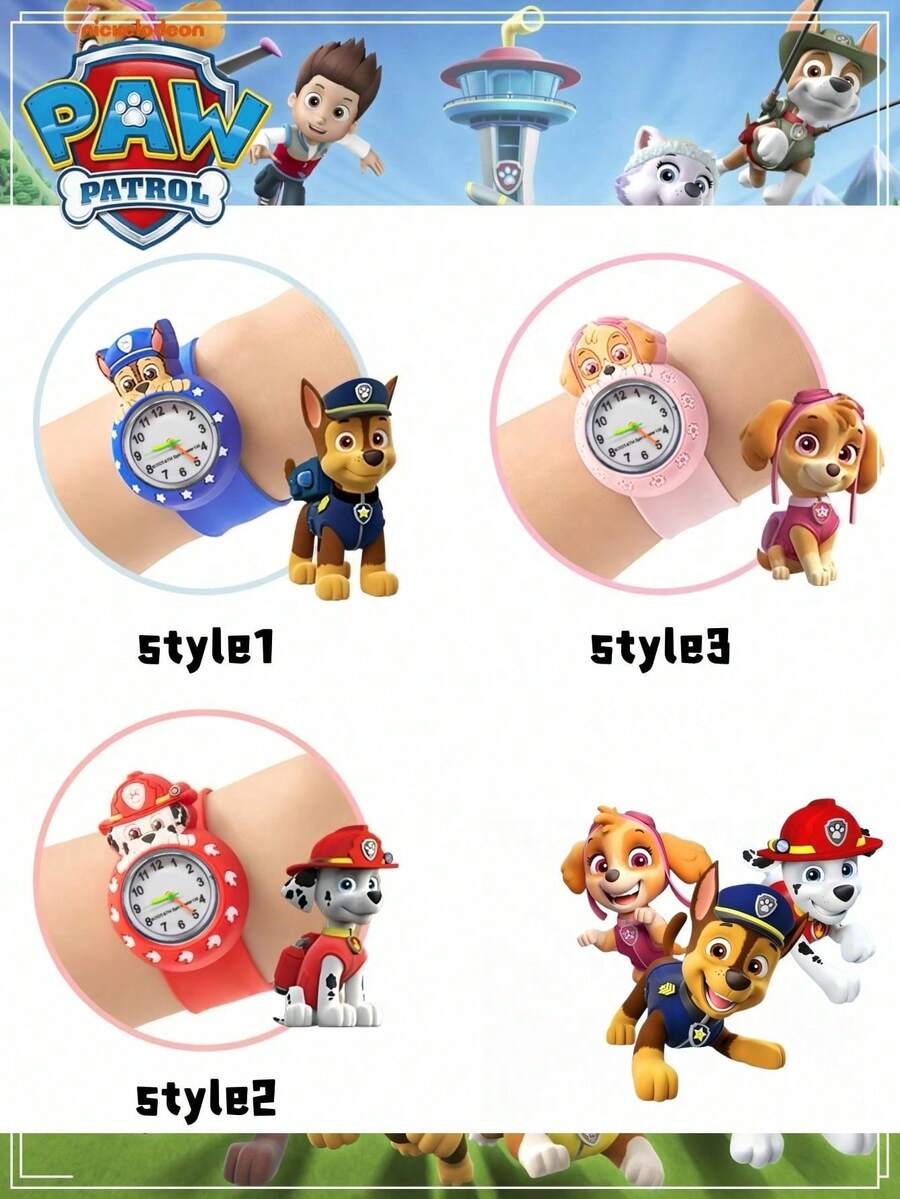 Paw Patrol 1 Piece Of Dog Patrol Waterproof Watch, Cute Pop Ring Watch, Cartoon Watch, Birthday Gift For Friends And Classmates, Rental Number, Party Atmosphere Decoration, Perfect Party Decoration, Home Decoration Ornament, Perfect Room Decoration, Christmas Gift Valentine's Day, Ideal Friend Gifts For Birthday Celebrations, Souvenirs, Women's Souvenir, Cute Aesthetic, Valentine Day Gifts, Decorations, Home Decor, Valentines Gifts
