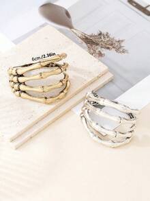 1 buc brățară în formă de gheară cu schelet gol, potrivită pentru femei pentru a fi purtată la petreceri și întâlniri de Halloween, cadou de bijuterii pentru surori