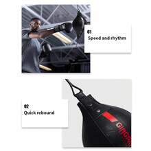 GINGPAI Boxing Speed Ball Reflex Punching Bag, Hanging Dodge Training Pear Ball, Dodge Ball, Round Ball For Adults, Elastic Home Use