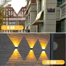 1/2 đèn tường năng lượng mặt trời 10 đèn LED, ánh sáng ấm/trắng, pin Ni-MH an toàn, đèn ngủ có cảm biến ánh sáng, đèn trang trí sân vườn ngoài trời, đèn đường sân vườn, đèn hành lang ngoài trời và đèn bàn trong nhà, đồ trang trí Giáng sinh, đồ trang trí Halloween, quà tặng trở lại trường - Đèn tường 10LED - Xem 4