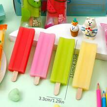 1pc/2pcs/4pcs Novelty Shaped Erasers - Cookie, Ramen, Chocolate, Ice Cream Designs, Pencil Erasers, Suitable For Office & School, Durable & Easy To Clean, Ideal For Students, Teachers, Daily Use, Back To School Gift, Memorabilia, Learning Competition Prize, School Office Supplies - Multicolor - View 7