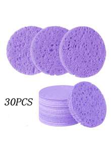 10/20/30/50/60/100 件 100% 天然压缩面部海绵，天然纤维素面部海绵，用于清洁、去角质、洗脸、卸妆和 SPA 使用 - 女士旅行护肤必需品，可重复使用的化妆海绵，配有透明塑料海绵储物罐，适合家庭和旅行 - 彩色 - 查看 35