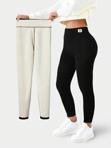 Women's Thermal Leggings High Waist Slimming Warm Tights Thermal Pantyhose Pants Lamb Cashmere High Waisted Bottom Pants Thick Thicken Leggings Winter Casual Tights