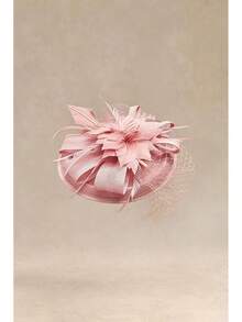 Fascinator Hat Fascinator Tea Party Pillbox Derby Hat Bridal Wedding Party - D-裸粉色 - 查看 2