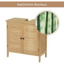 Waschtisch mit 2 Türen, 60 x 30 x 60 cm, Bambus