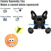 1 Pc Squeaky Dog Ball, Latex Rubber Dog Squeak Toys, 3.1'' Soft Bouncy Fetch Balls For Medium Small Pets Interactive Play, Teeth Cleaning Puppy Interactive Chew Durable Toy - Multicolor - View 11