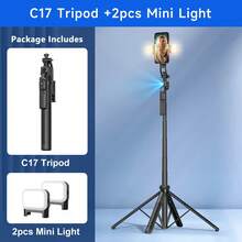 TOKQI 自动人脸追踪自拍杆三脚架，可伸缩铝合金智能手机支架，360°旋转手机支架，蓝牙遥控自拍杆，兼容安卓和iOS手机