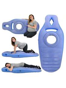 1pc Inflatable Mummy-Shaped Pregnancy Pillow, Ergonomic Sleep Support Cushion, Portable Back Support Air Mattress, Made Of PVC, For Daily Use, Mother's Day Gift, Single-Person Capacity, Excludes Repair Kit & Storage Bag