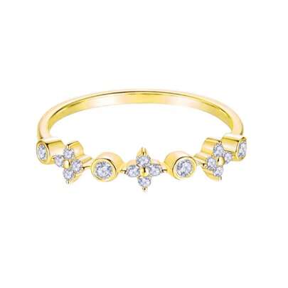 925纯银茉莉花镶嵌钻石戒指，复古宫廷风奢华戒指，小众欧美设计，高端女士戒指，寓意祝福守护，送给女友的奢华礼物