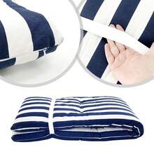 REINO MANSIDI Sun Lounger Cushion PACK OF 1 Assorted Designs 180x55x6cm - Xanh và trắng - Xem 6